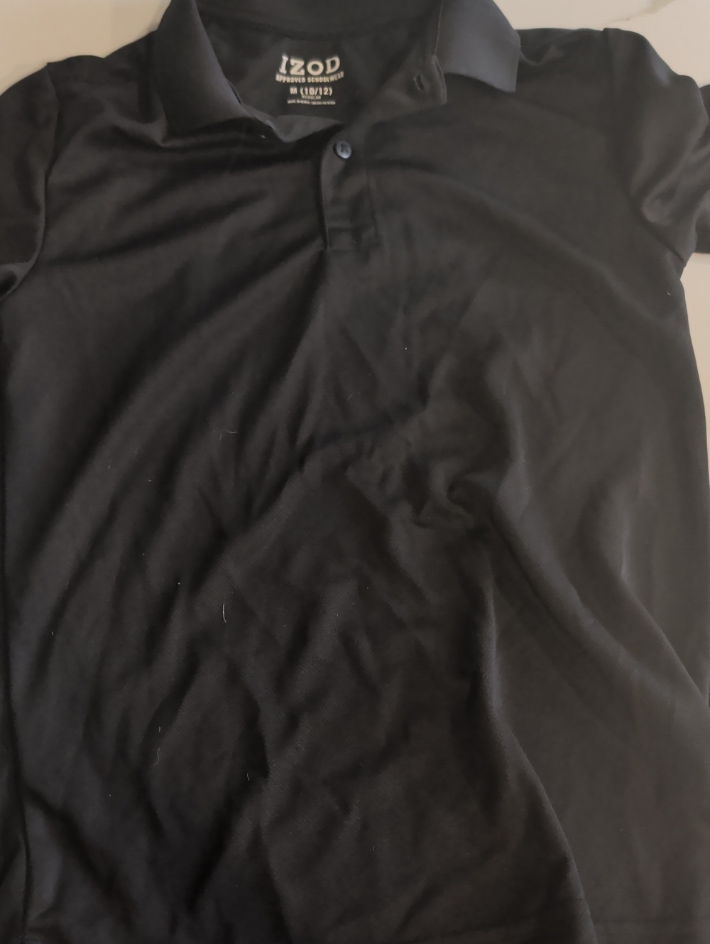 IZOD Men's Black Polo Shirt with Classic Collar
